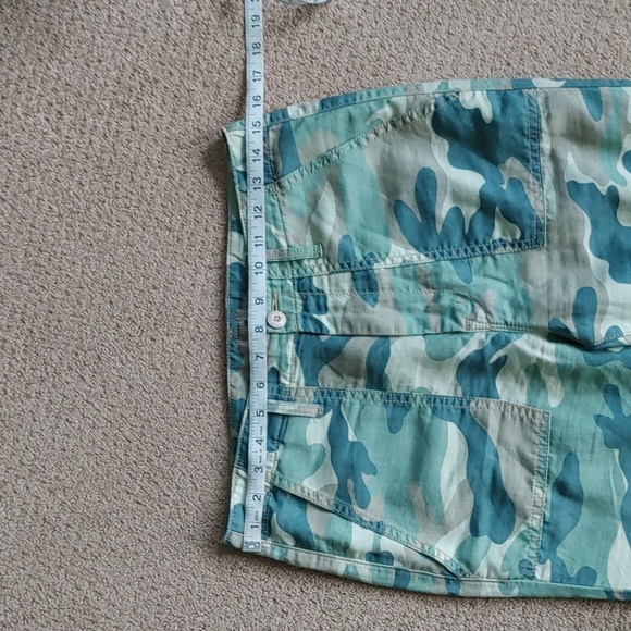 NWOT MOTHER The Shaker Linen Blend Chop Crop Camo Pant Size 27 - Picture 7 of 13